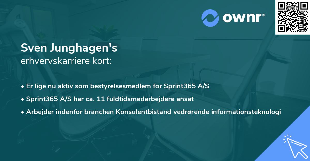 Sven Junghagen's erhvervskarriere kort