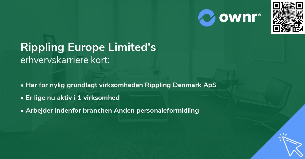 Rippling Europe Limited's erhvervskarriere kort