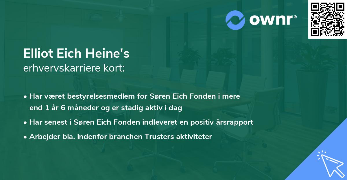 Elliot Eich Heine's erhvervskarriere kort