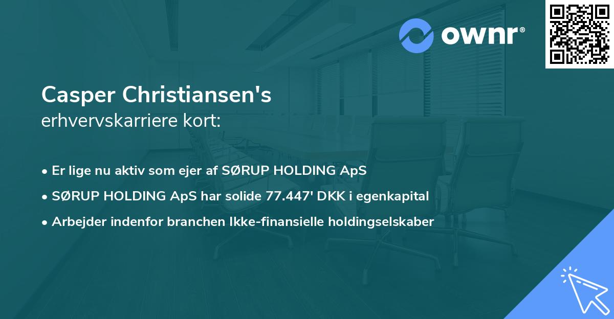 Casper Christiansen's erhvervskarriere kort