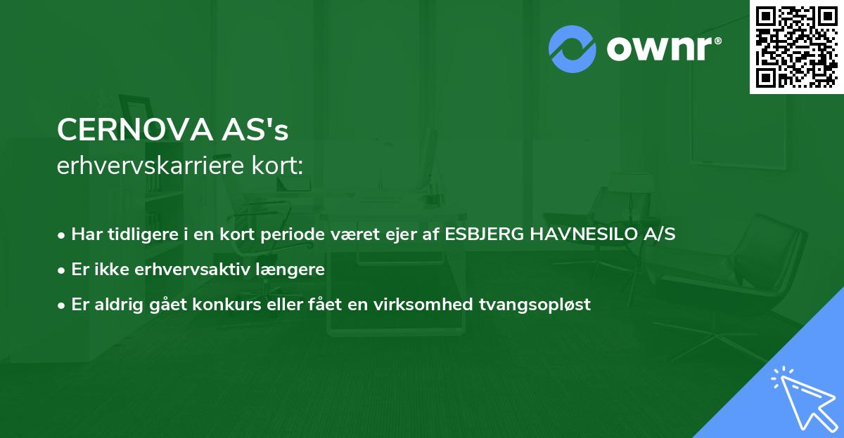 CERNOVA AS's erhvervskarriere kort
