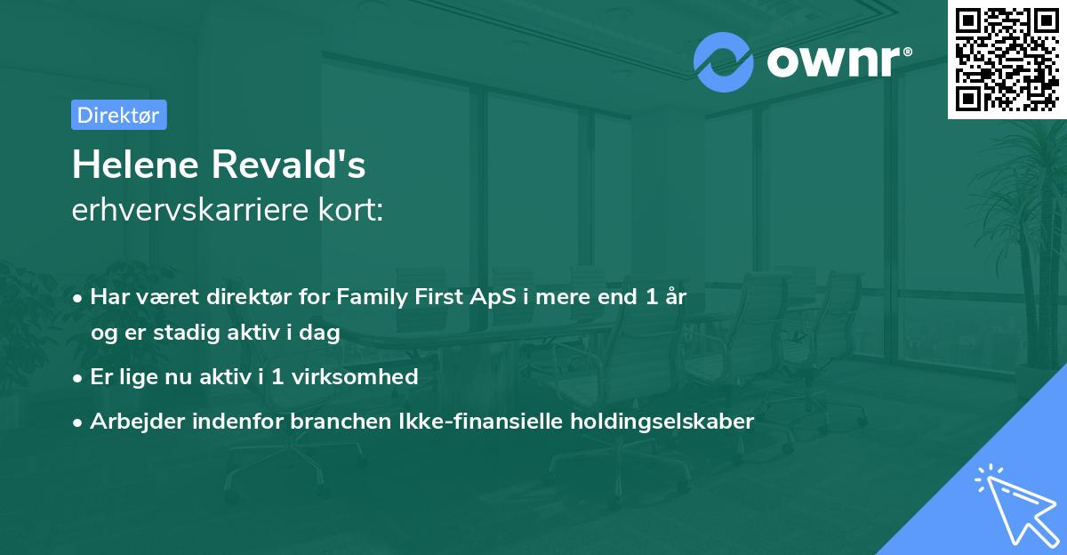 Helene Revald's erhvervskarriere kort