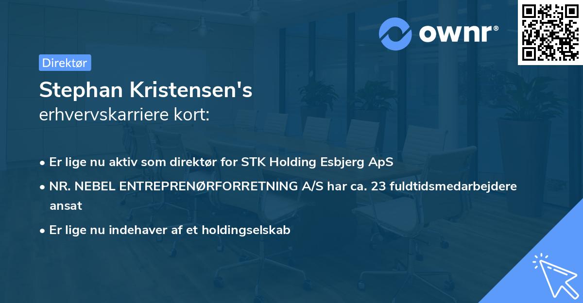 Stephan Kristensen's erhvervskarriere kort