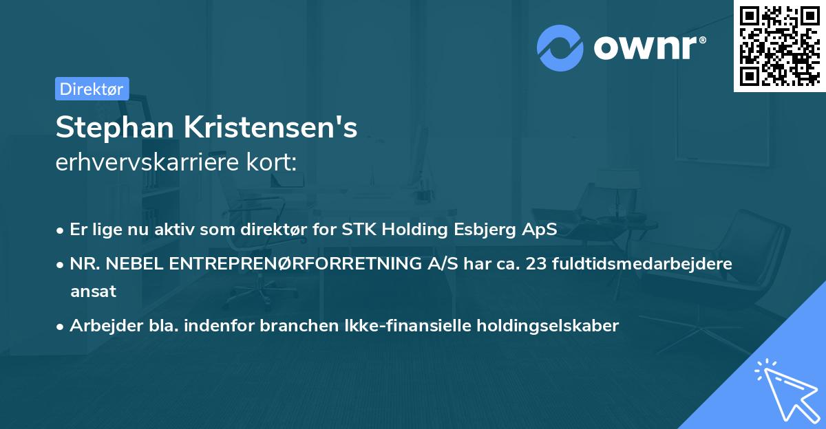 Stephan Kristensen's erhvervskarriere kort