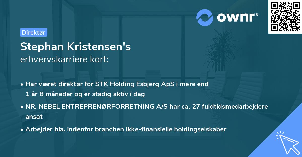 Stephan Kristensen's erhvervskarriere kort