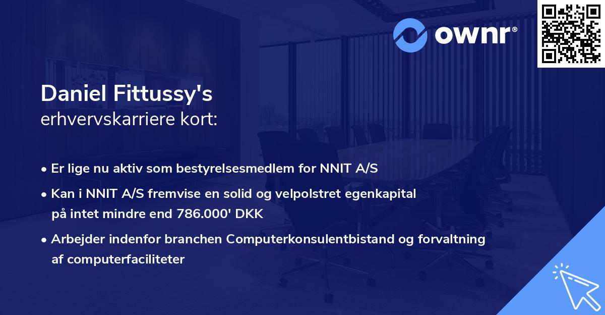 Daniel Fittussy's erhvervskarriere kort