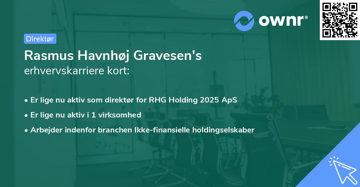 Rasmus Havnhøj Gravesen's erhvervskarriere kort