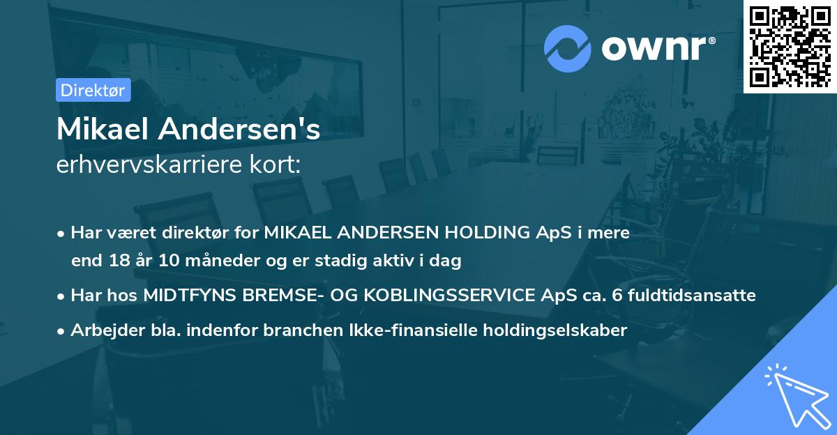 Mikael Andersen's erhvervskarriere kort