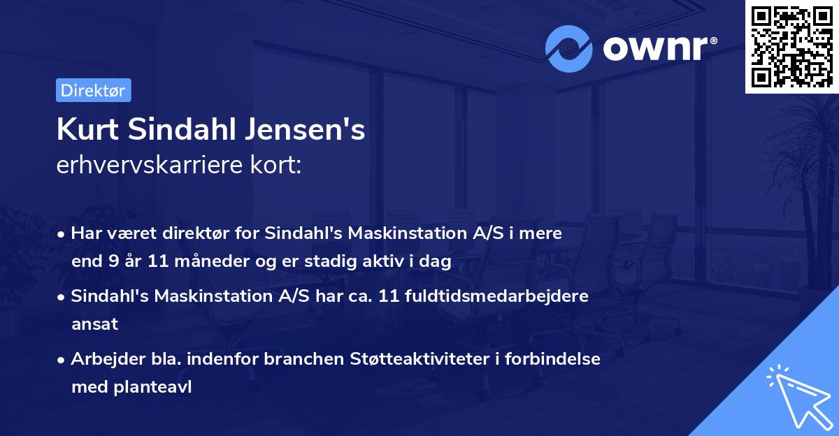 Kurt Sindahl Jensen's erhvervskarriere kort