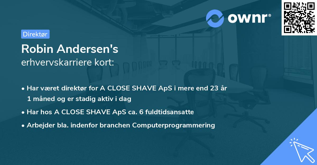 Robin Andersen's erhvervskarriere kort