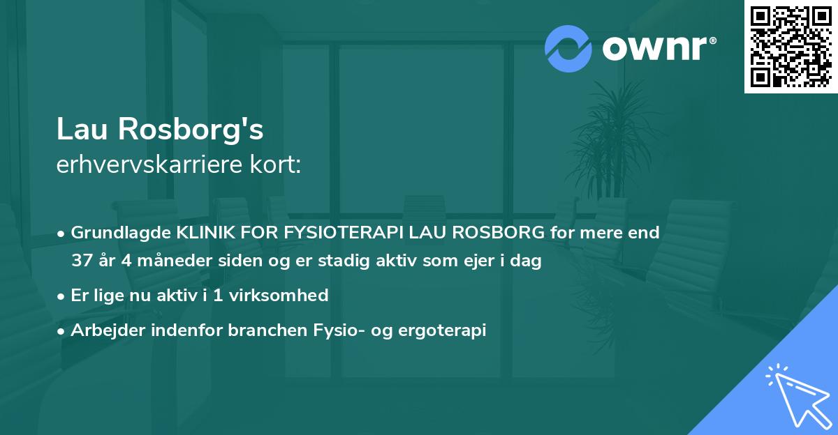 Lau Rosborg's erhvervskarriere kort