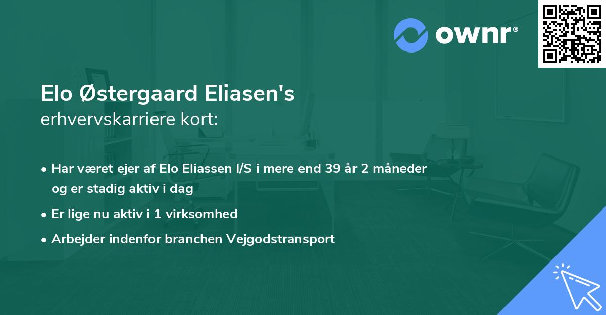 Elo Østergaard Eliasen's erhvervskarriere kort