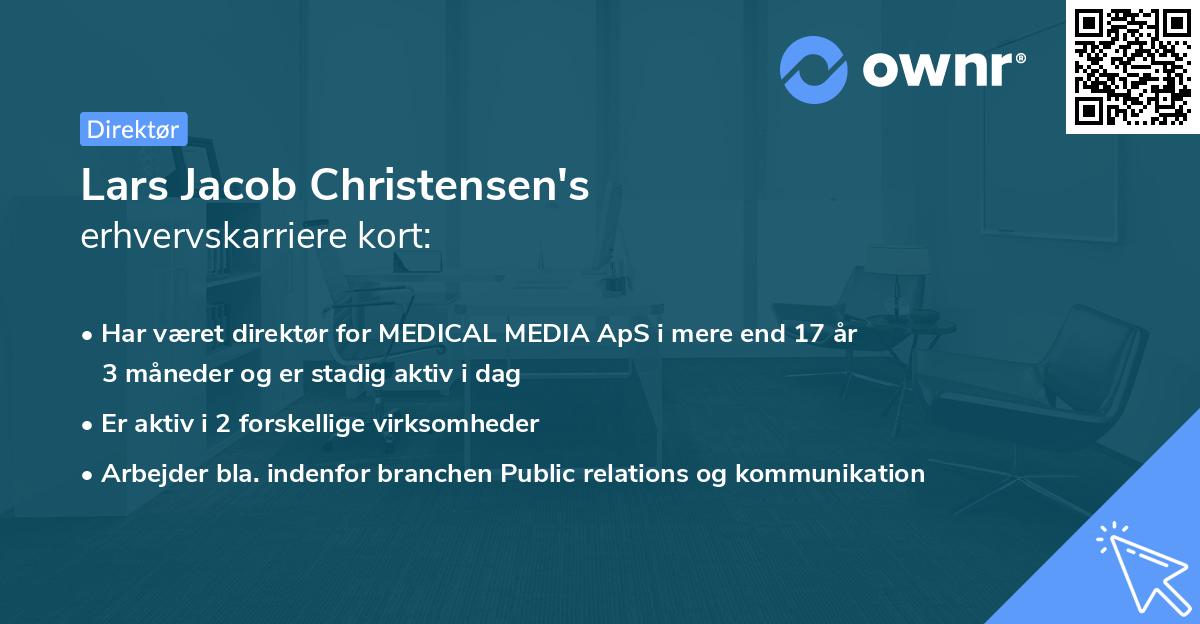 Lars Jacob Christensen's erhvervskarriere kort