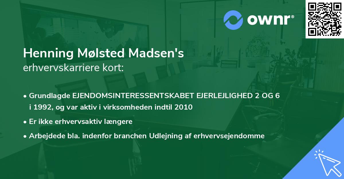 Henning Mølsted Madsen's erhvervskarriere kort