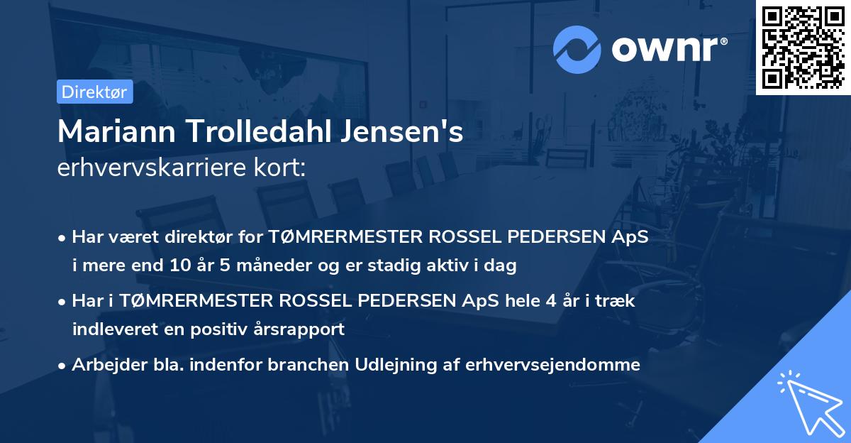 Mariann Trolledahl Jensen's erhvervskarriere kort