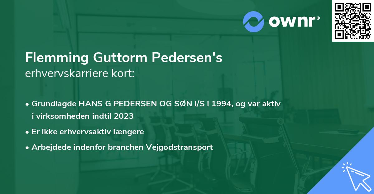 Flemming Guttorm Pedersen's erhvervskarriere kort