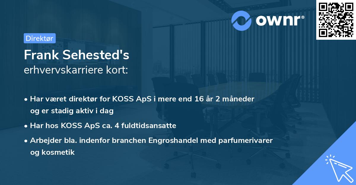 Frank Sehested's erhvervskarriere kort