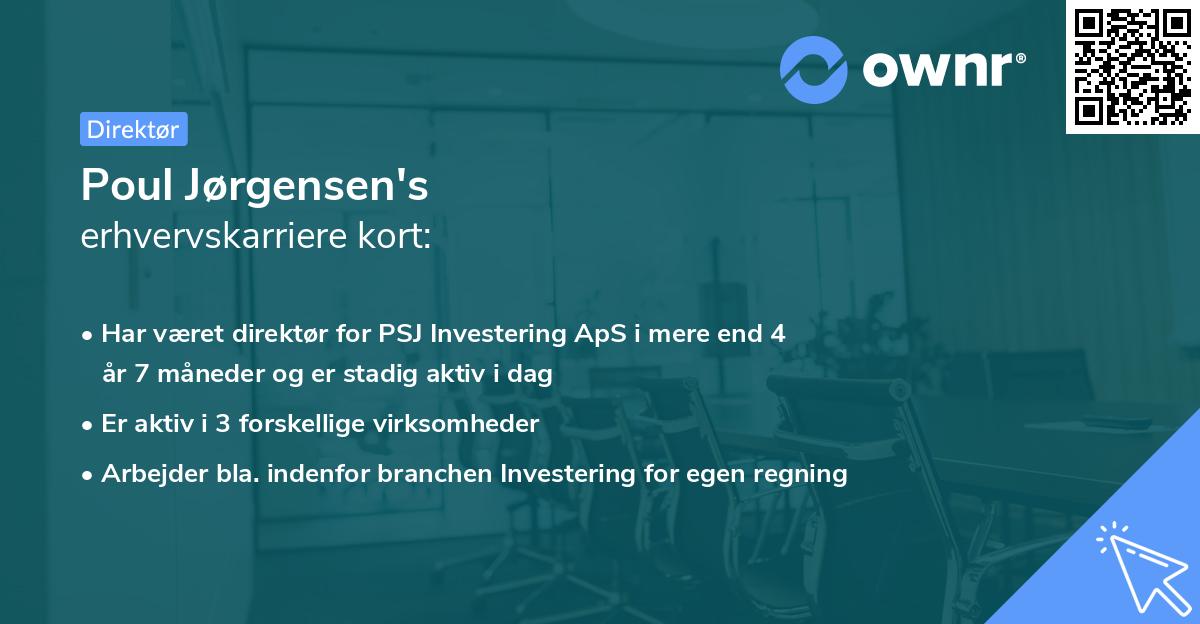 Poul Jørgensen's erhvervskarriere kort