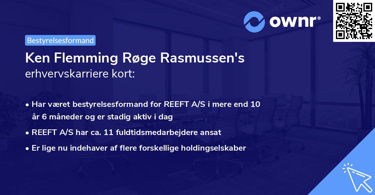 Ken Flemming Røge Rasmussen's erhvervskarriere kort