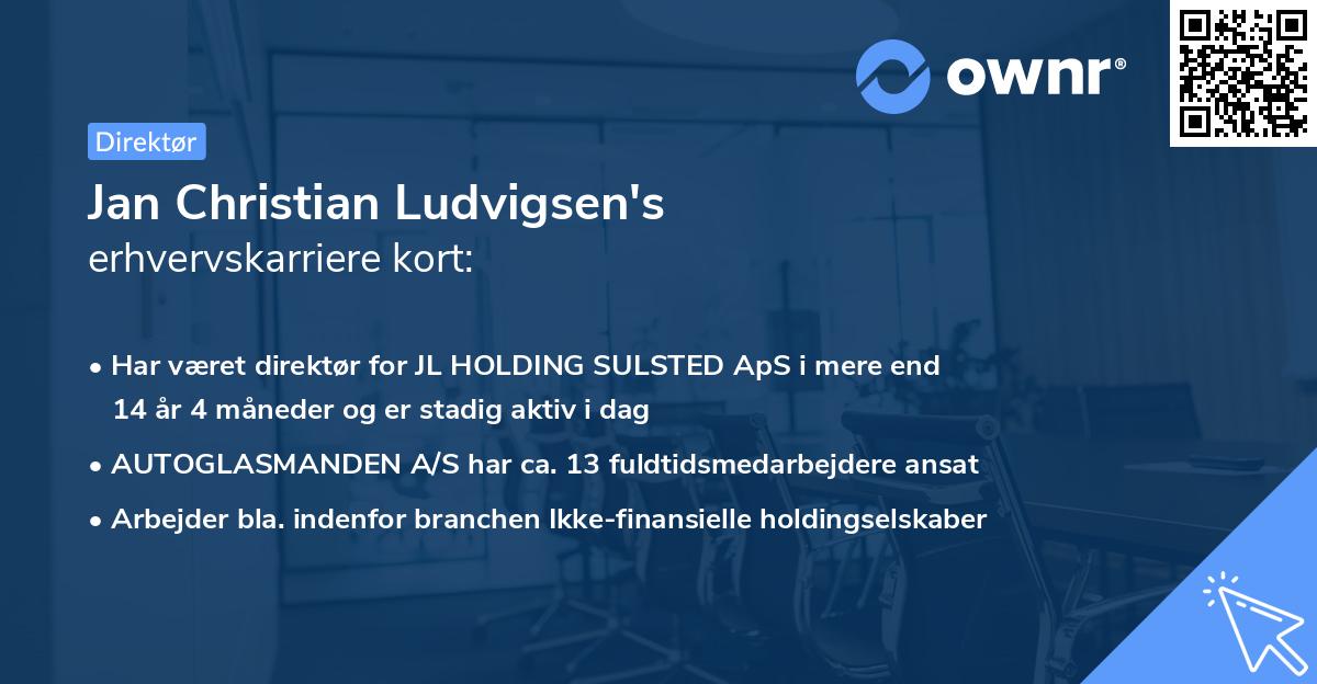 Jan Christian Ludvigsen's erhvervskarriere kort