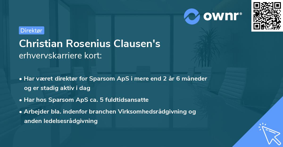 Christian Rosenius Clausen's erhvervskarriere kort