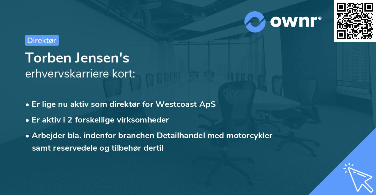 Torben Jensen's erhvervskarriere kort
