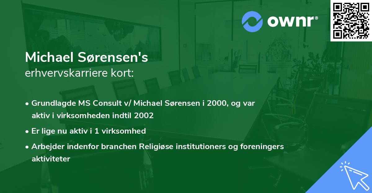 Michael Sørensen's erhvervskarriere kort