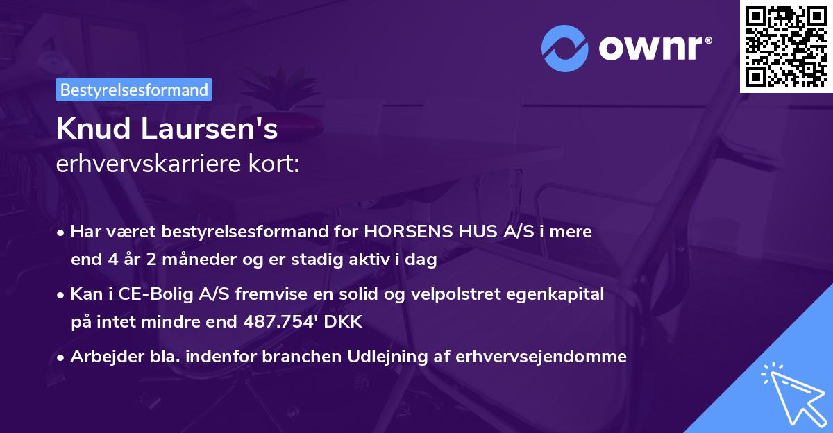 Knud Laursen's erhvervskarriere kort