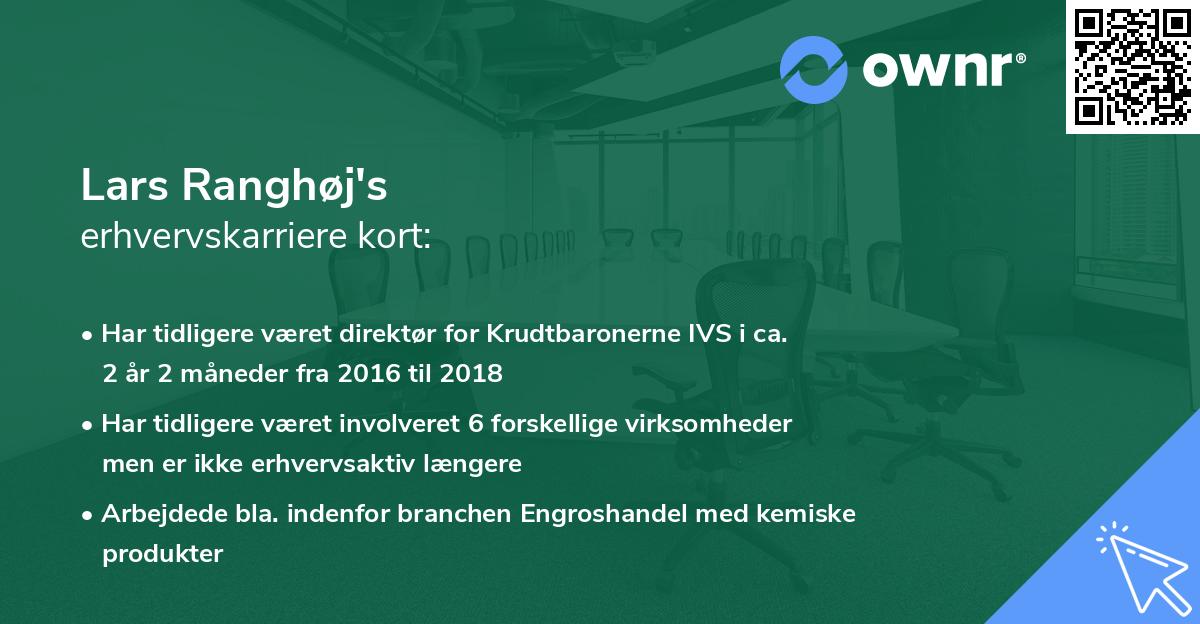 Lars Ranghøj's erhvervskarriere kort