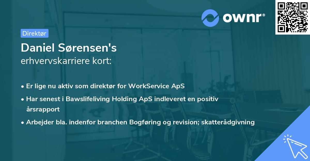 Daniel Sørensen's erhvervskarriere kort