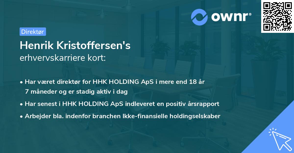 Henrik Kristoffersen's erhvervskarriere kort