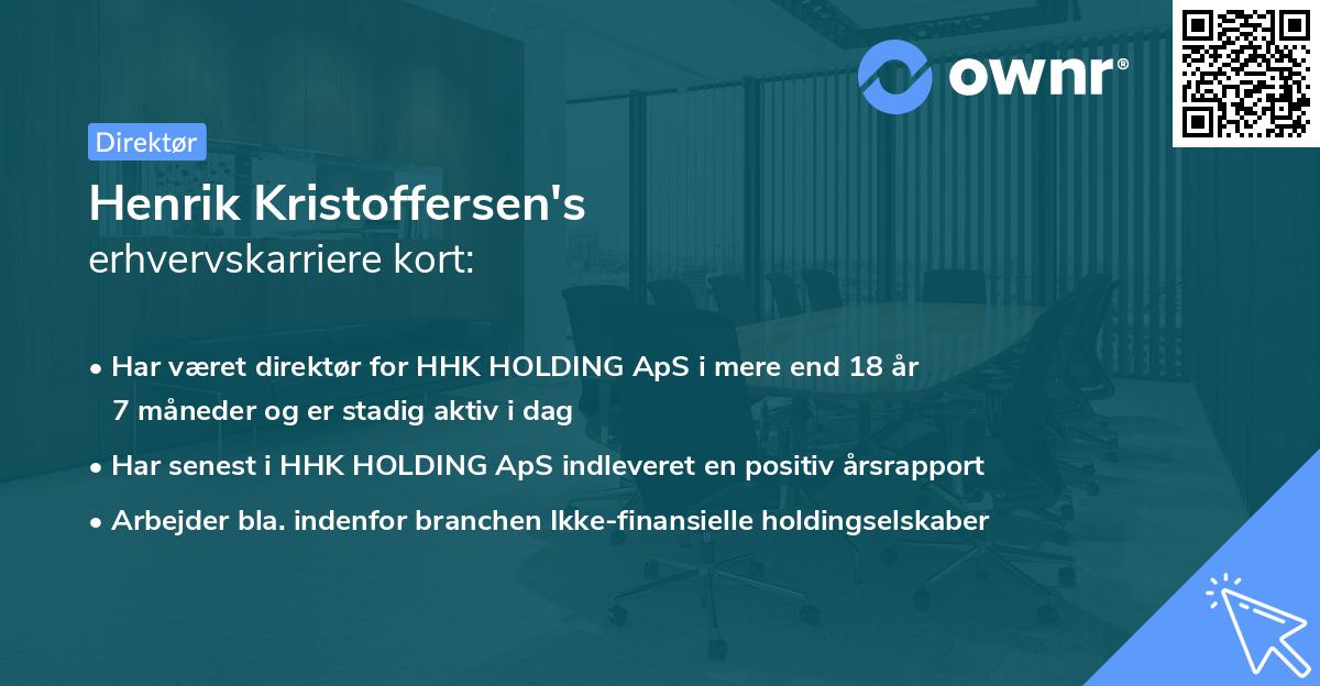 Henrik Kristoffersen's erhvervskarriere kort
