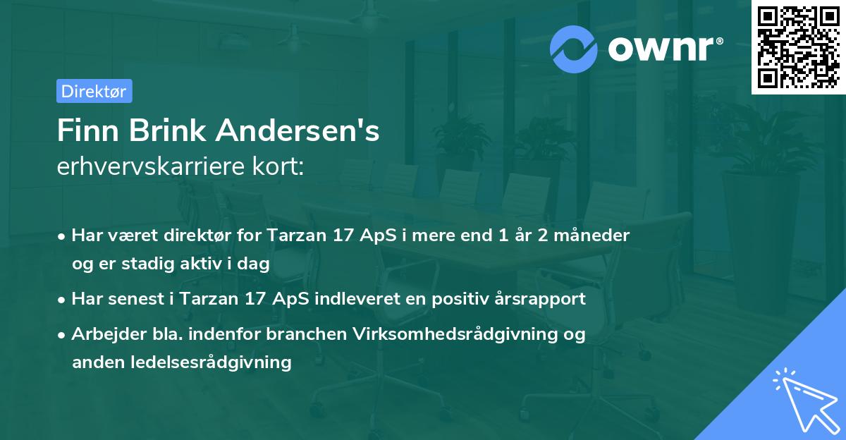 Finn Brink Andersen's erhvervskarriere kort