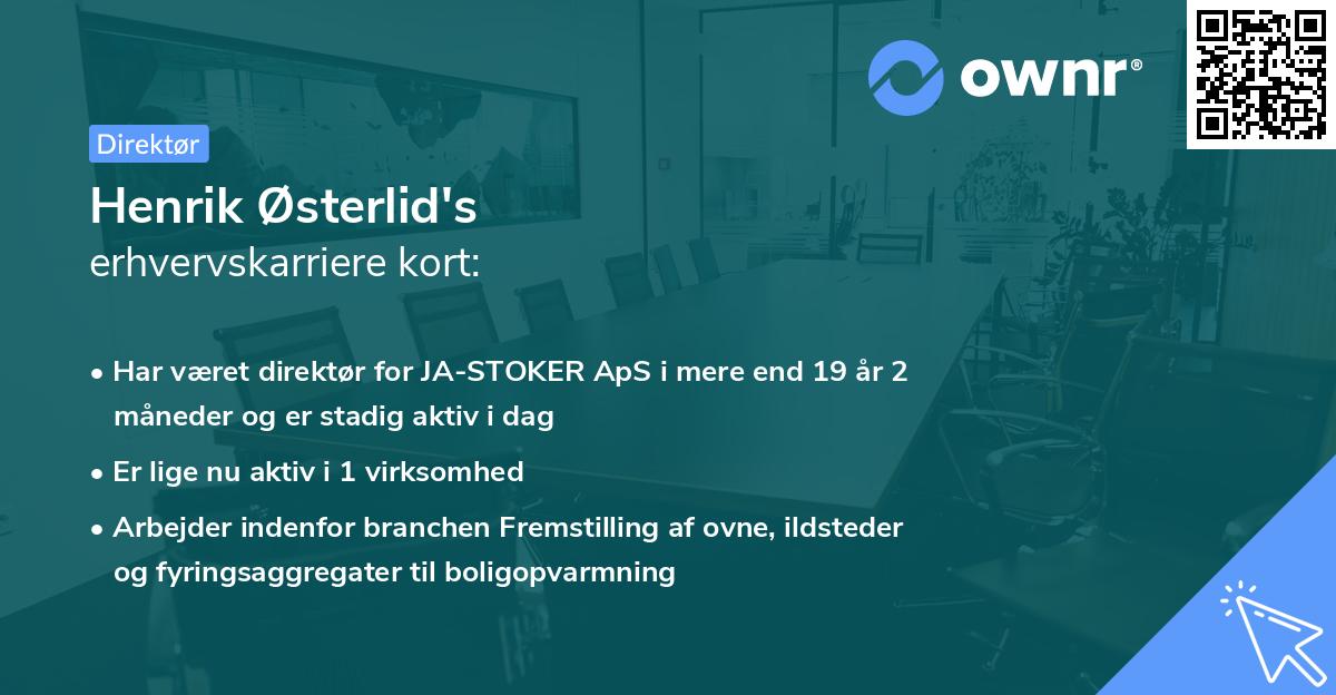 Henrik Østerlid's erhvervskarriere kort