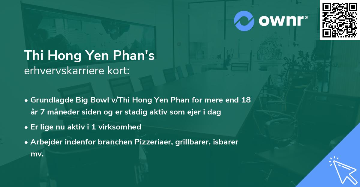 Thi Hong Yen Phan's erhvervskarriere kort