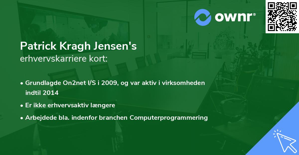Patrick Kragh Jensen's erhvervskarriere kort