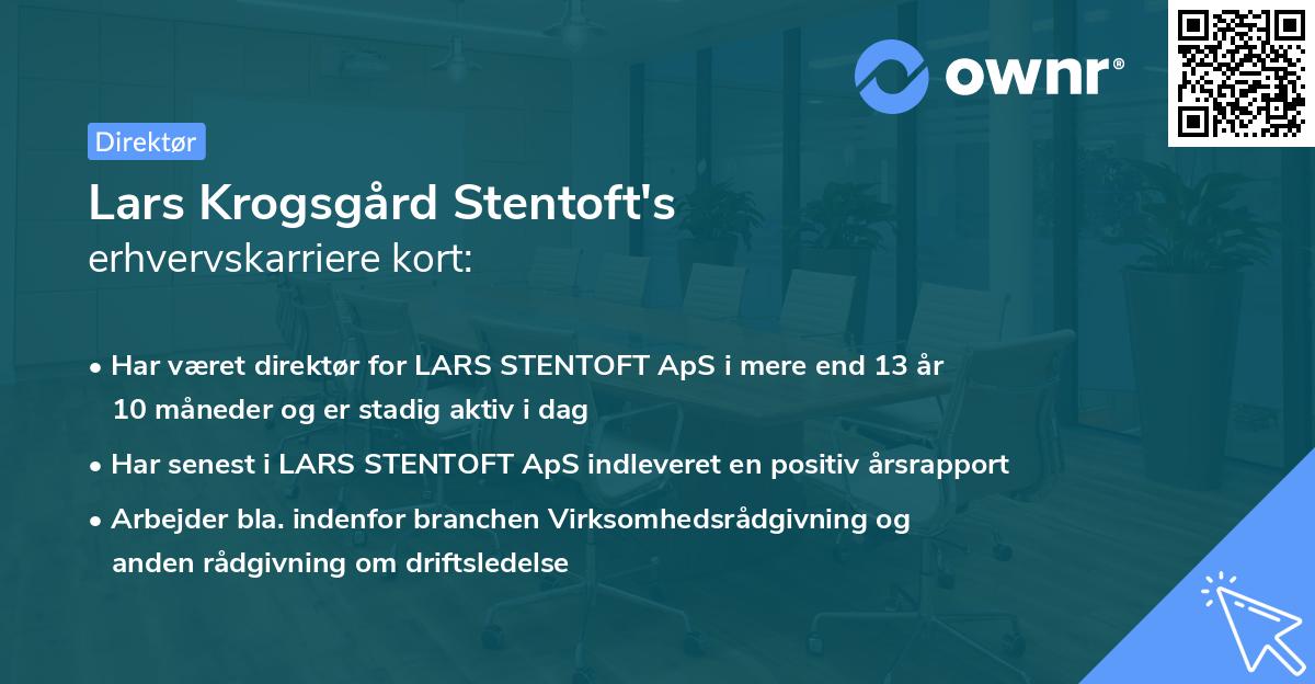 Lars Krogsgård Stentoft's erhvervskarriere kort