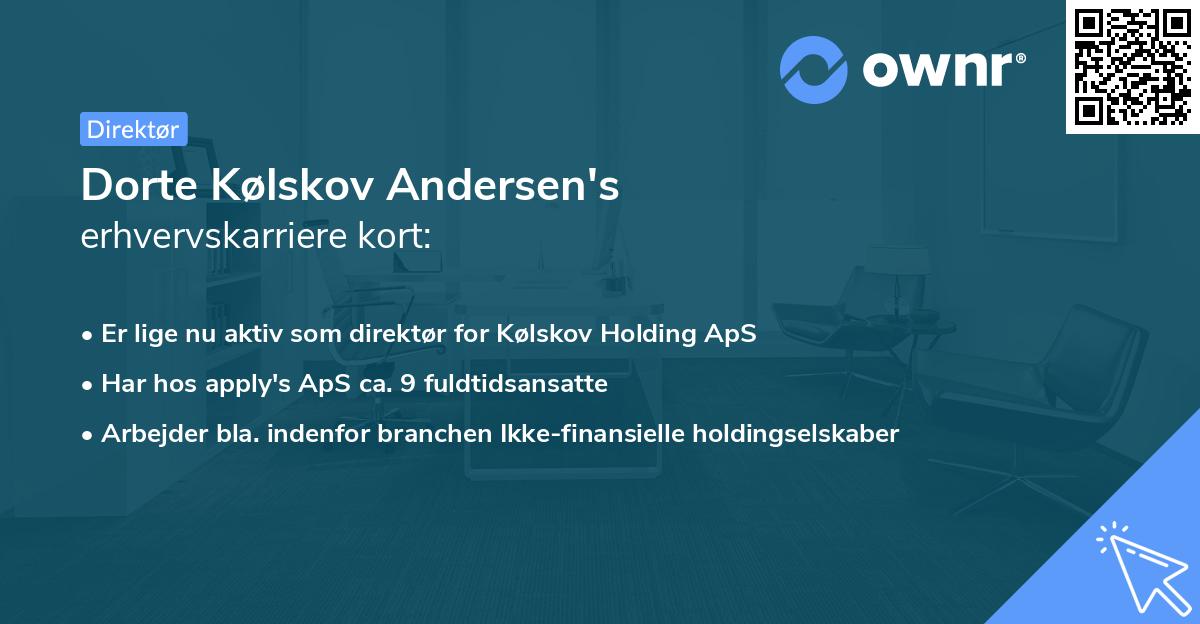 Dorte Kølskov Andersen's erhvervskarriere kort