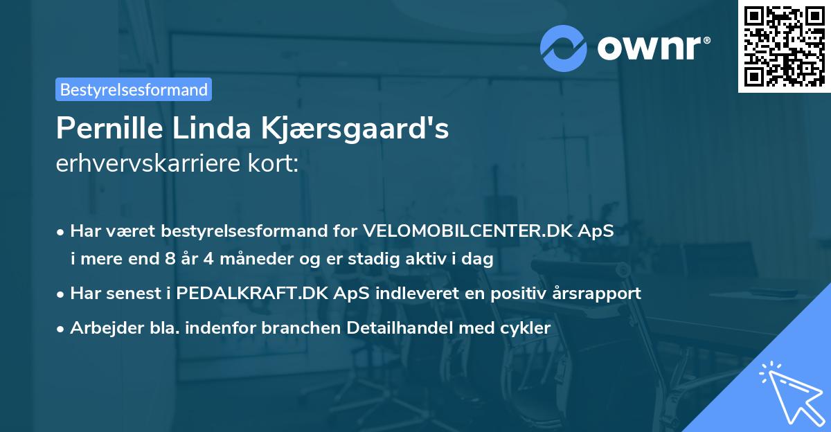 Pernille Linda Kjærsgaard's erhvervskarriere kort