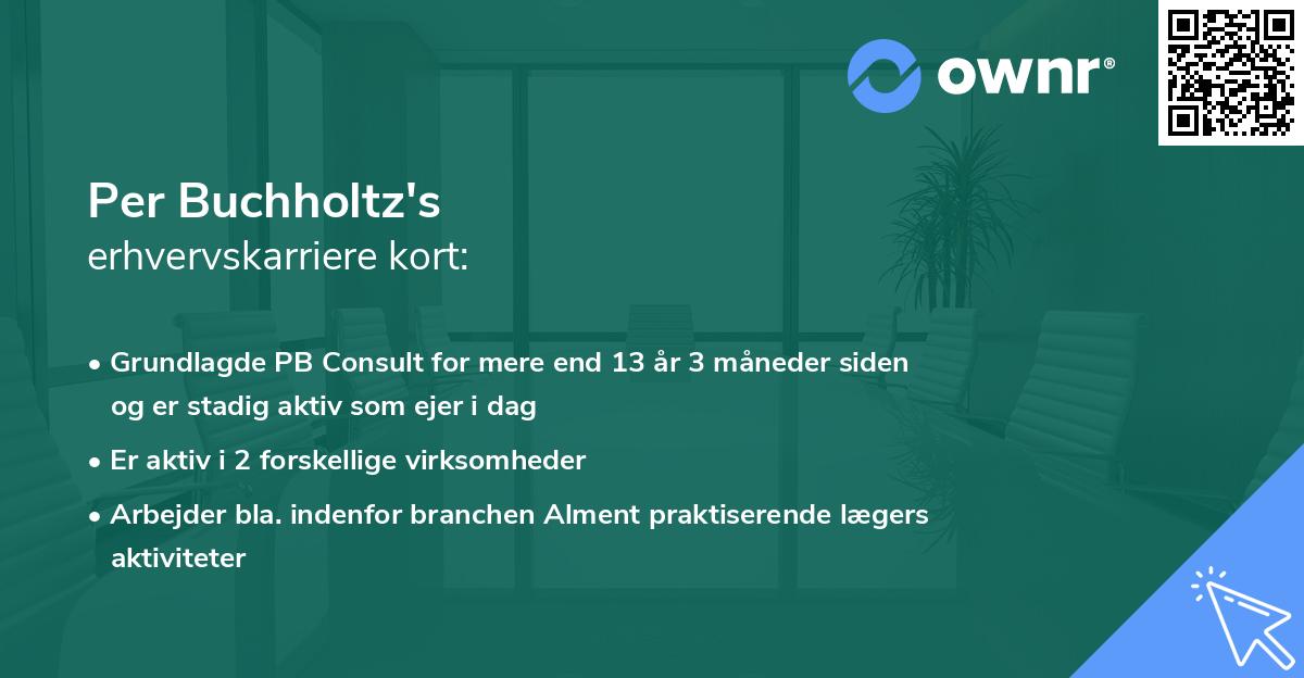Per Buchholtz's erhvervskarriere kort