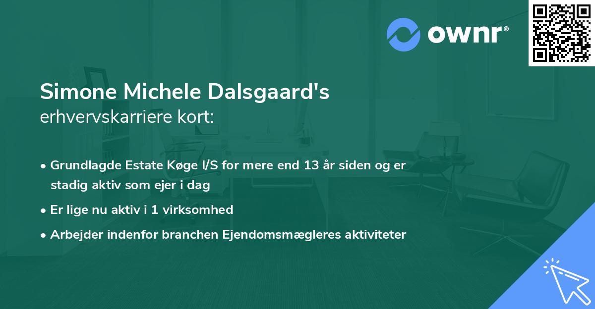 Simone Michele Dalsgaard's erhvervskarriere kort