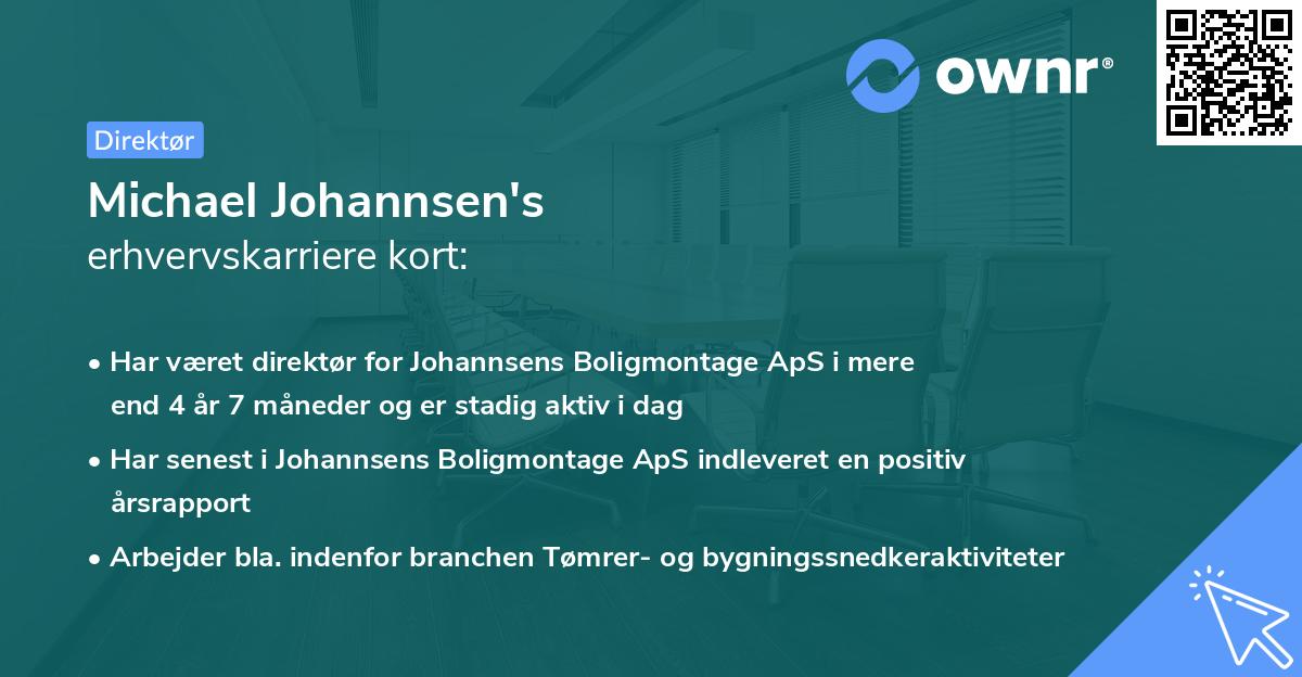 Michael Johannsen's erhvervskarriere kort