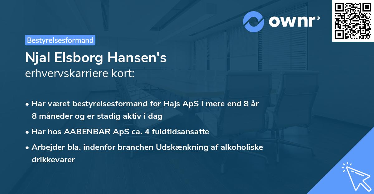 Njal Elsborg Hansen's erhvervskarriere kort