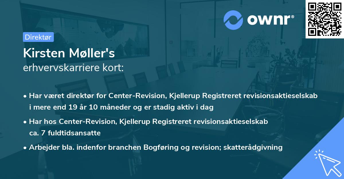 Kirsten Møller's erhvervskarriere kort