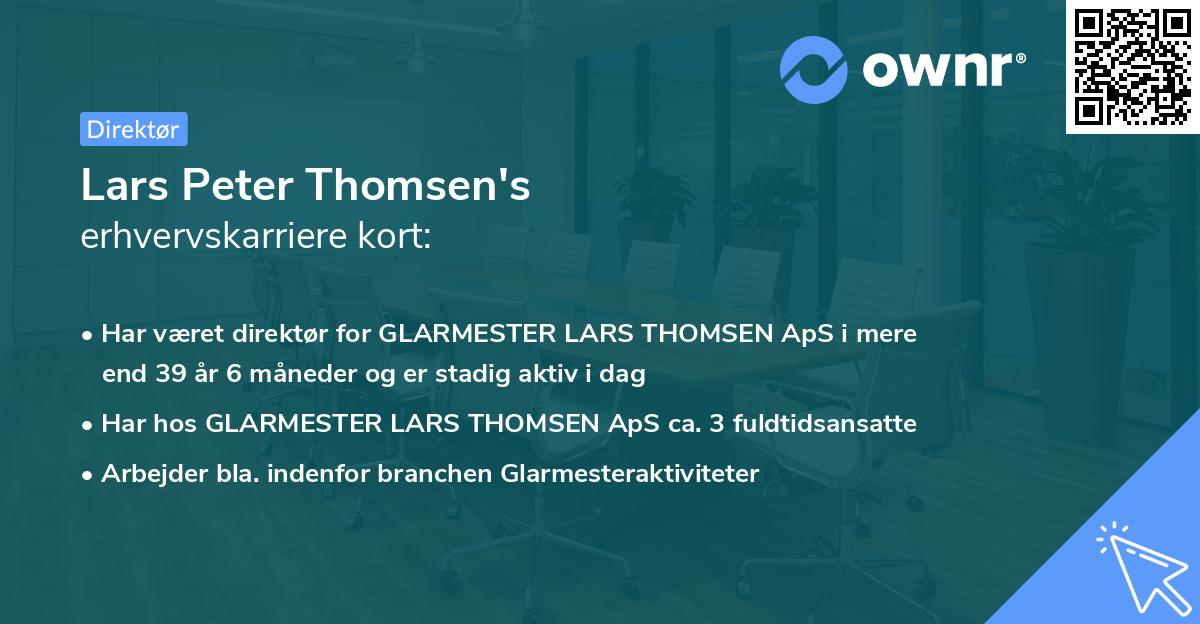 Lars Peter Thomsen's erhvervskarriere kort