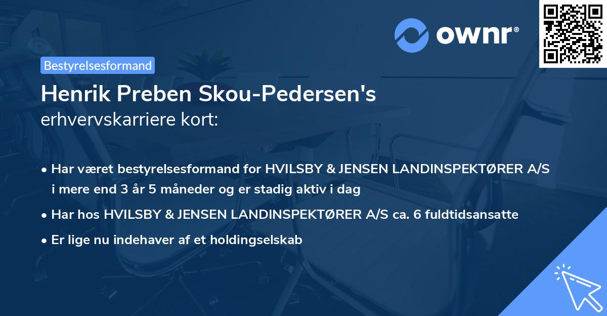 Henrik Preben Skou-Pedersen's erhvervskarriere kort