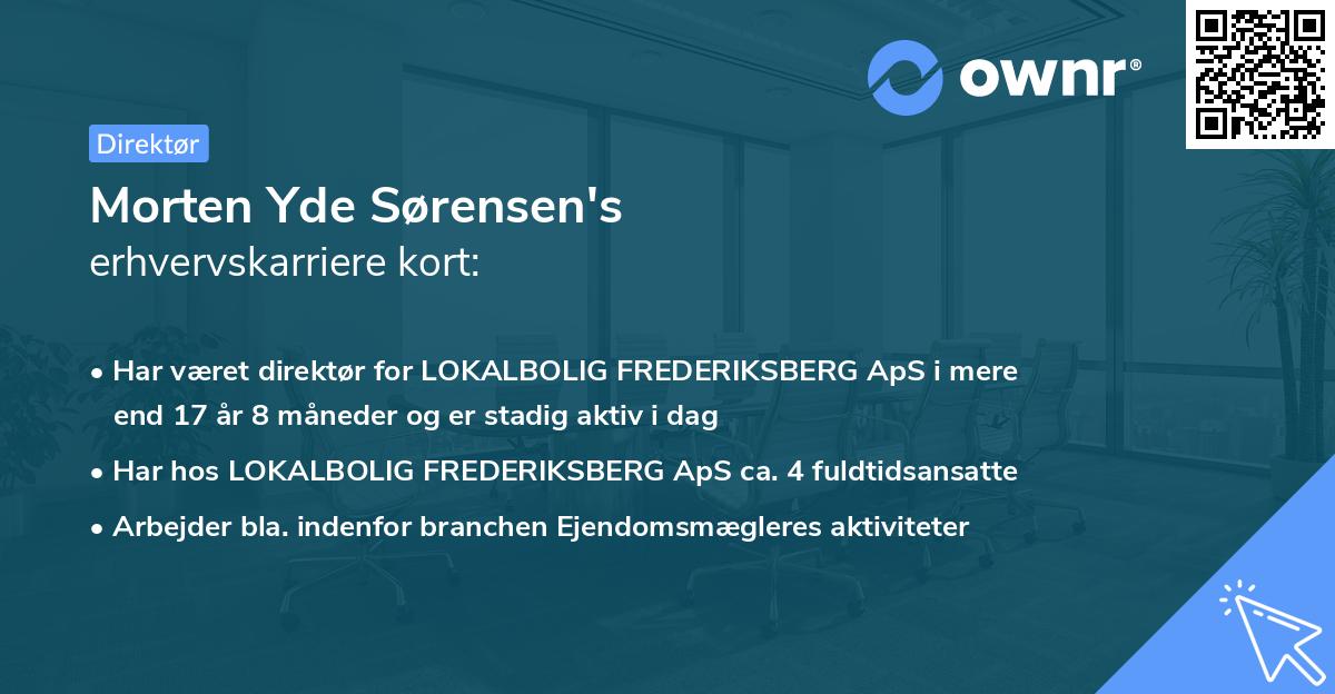 Morten Yde Sørensen's erhvervskarriere kort