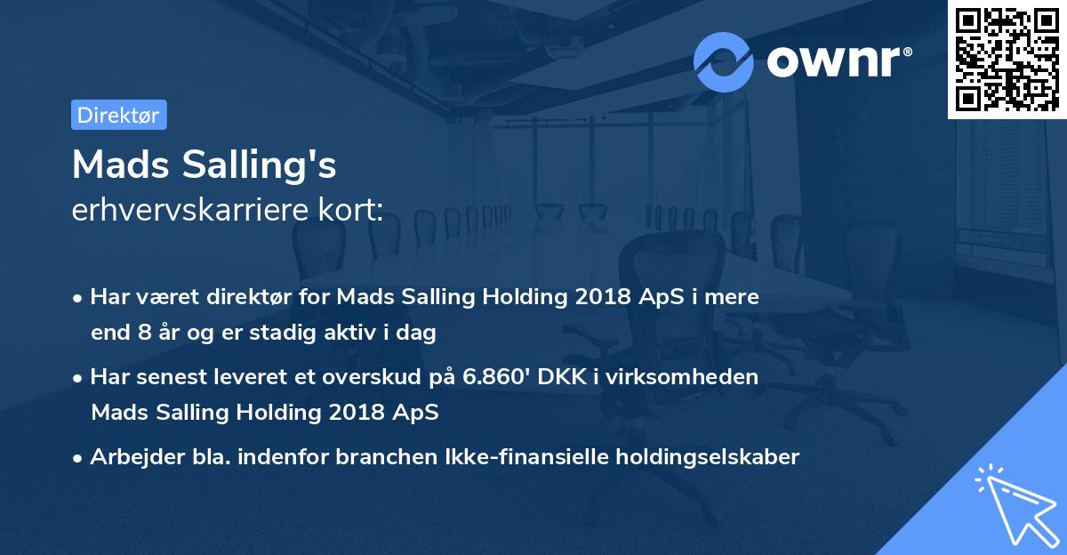 Mads Salling's erhvervskarriere kort