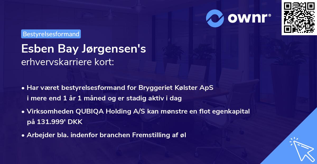 Esben Bay Jørgensen's erhvervskarriere kort