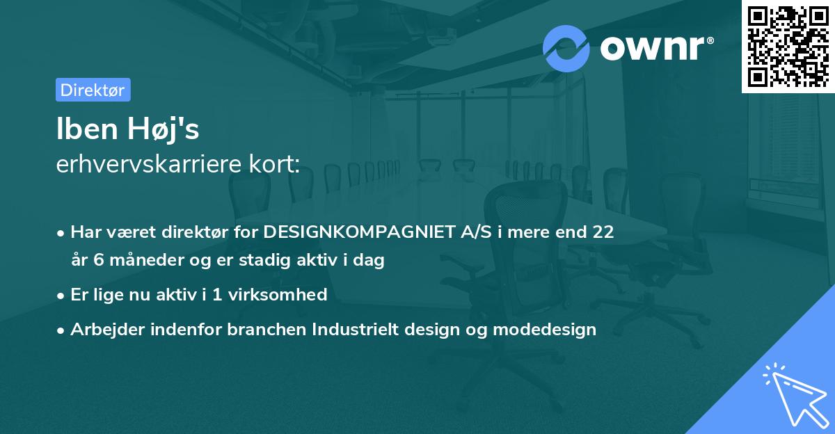 Iben Høj's erhvervskarriere kort